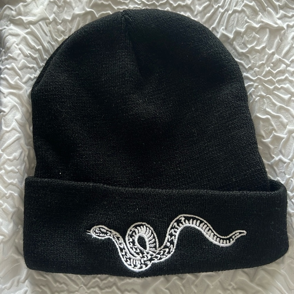 Black & White Snake Beanie